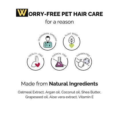 Moe Puppy 4 in 1 Conditioner, made from natural ingredients worry-free pet hair care