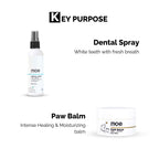 key purpose of dental spray and paw balm