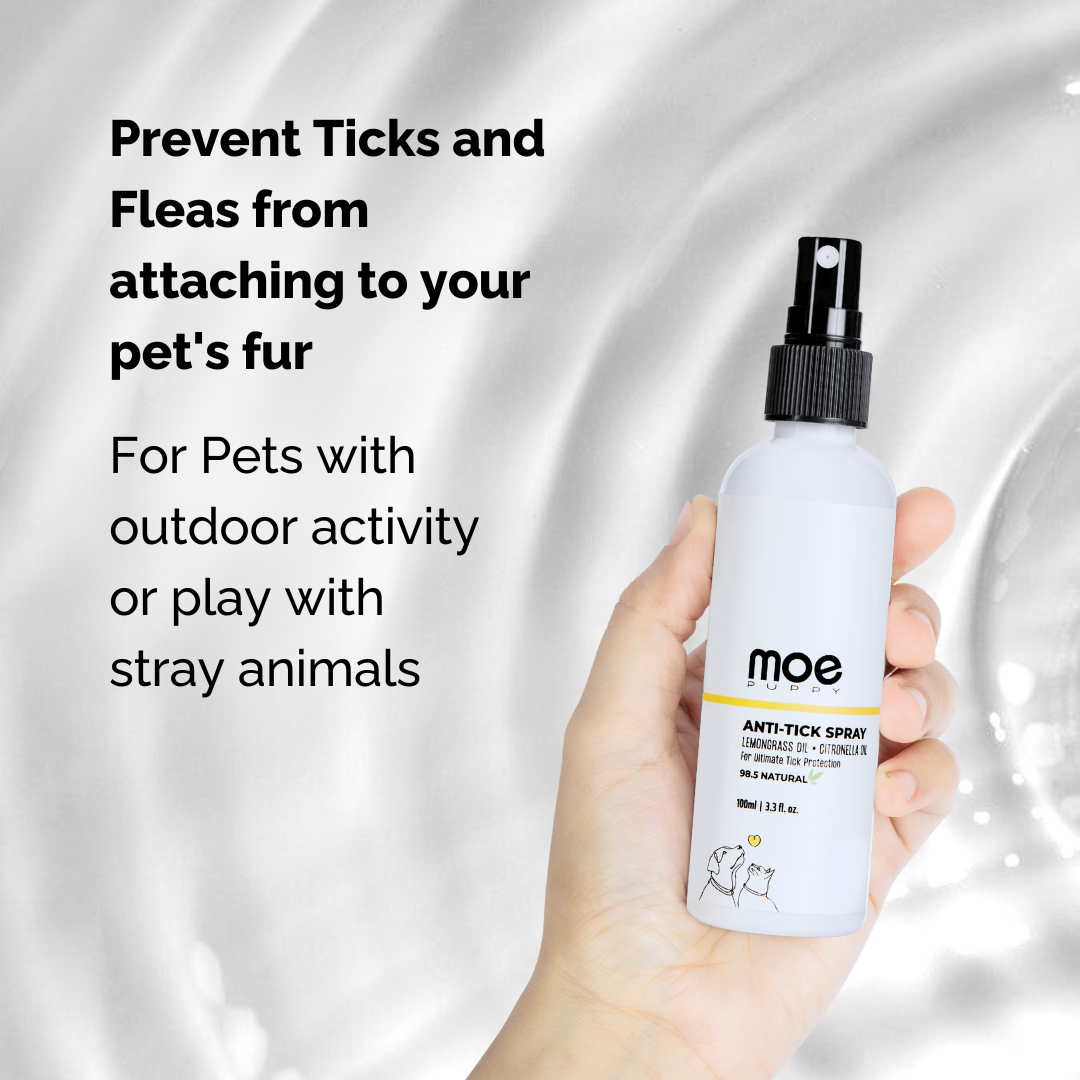 Moe Puppy Anti-tick spray, prevent ticks and flea from attaching to your pets fur