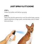 Moe Puppy Anti-tick spray, just spray on your dog and its done