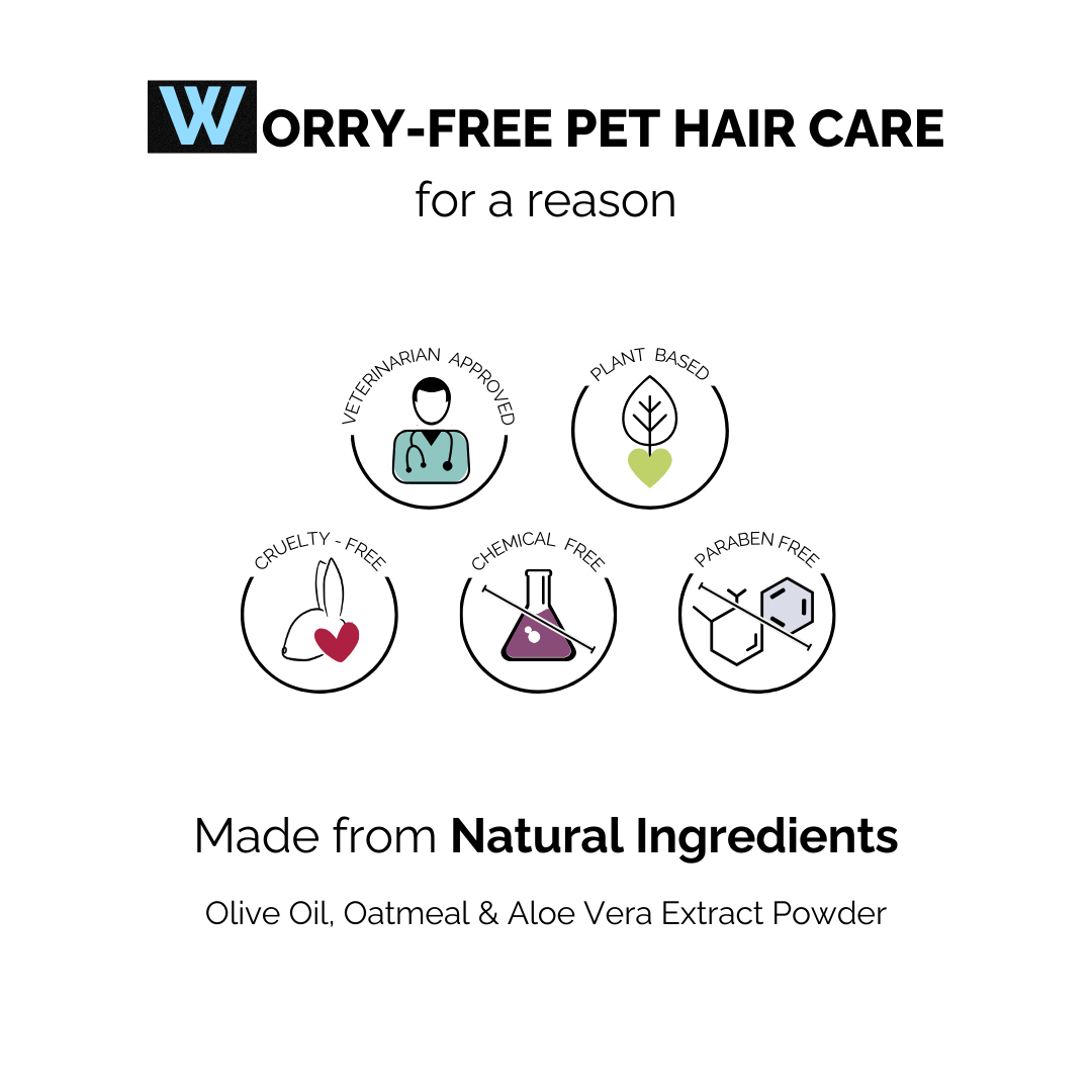 Moe Puppy Rinse Free - Dry Shampoo for Dogs & Cats worry free pet hair care