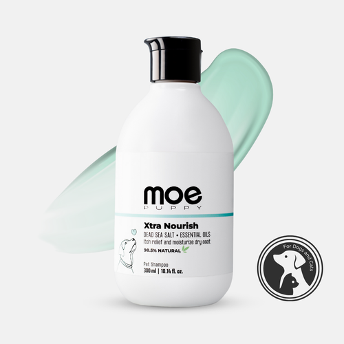 Moe Puppy Xtra Nourish bottle Medicated Shampoo for Dogs & Cats