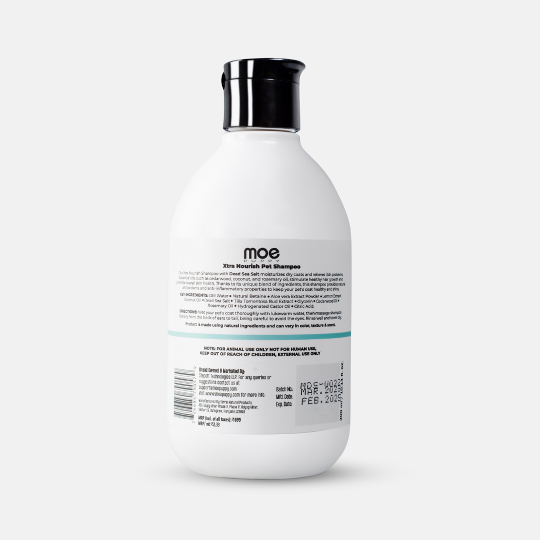 Moe Puppy Xtra Nourish from back Medicated Shampoo for Dogs & Cats